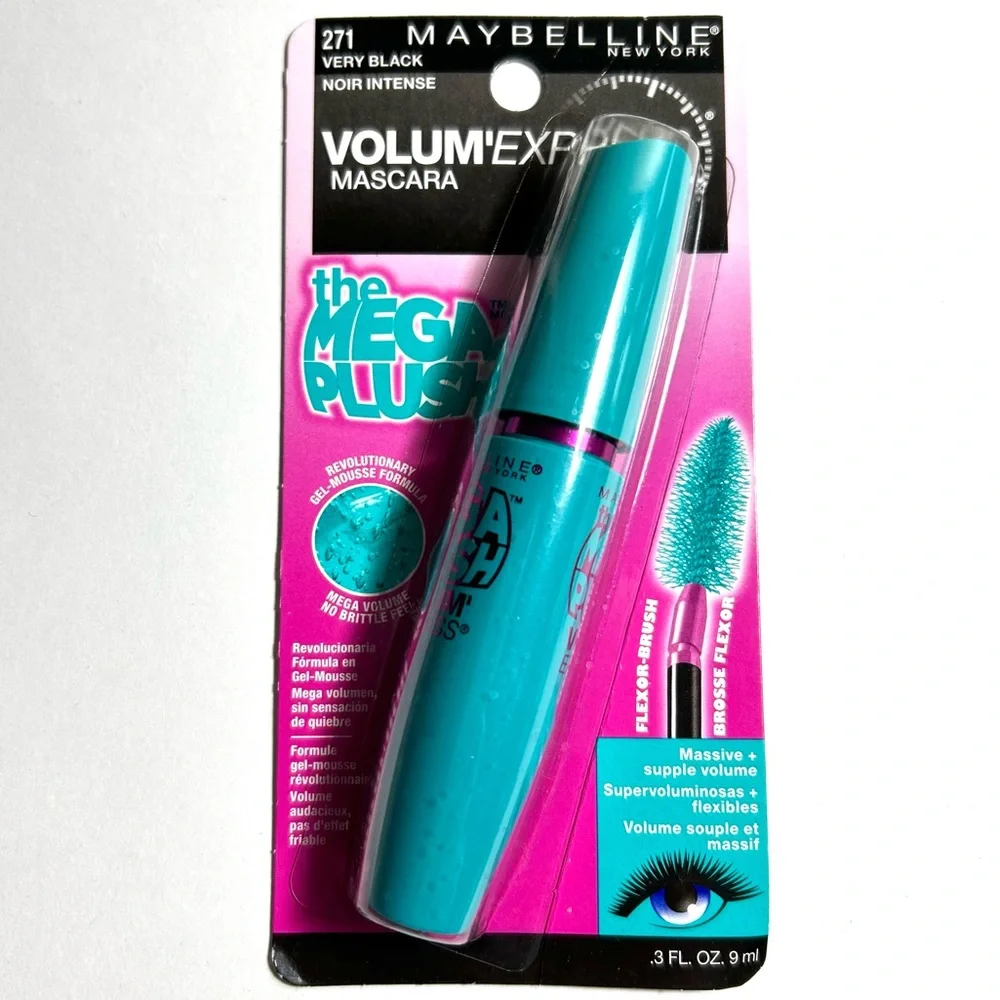 🆕 Maybelline Volum' Express The Mega Plush Mascara 271 Very Black